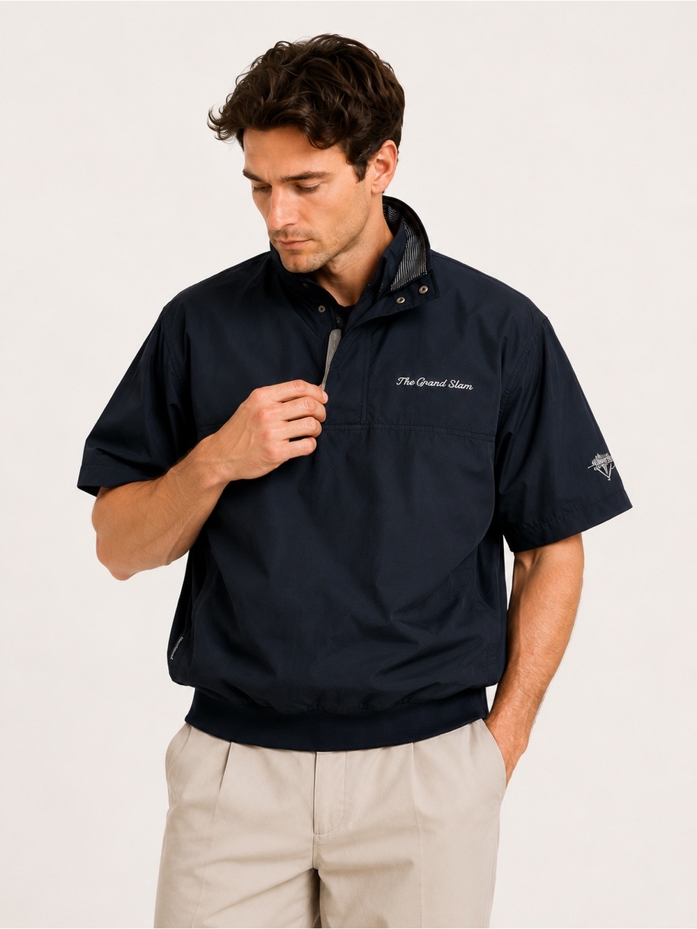 Ashworth Weather Systems Men’s Golf Windbreaker Pullover Short size L